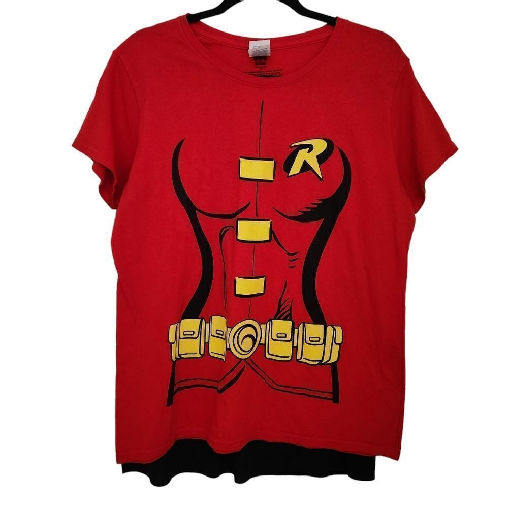 Delta Pro Weight Womens Robin Costume Graphic T-Shirt Fitted Size XL